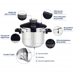 Panela de presso inox